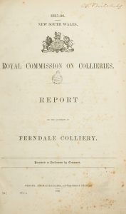 Royal Commission Ferndale Mine 1886